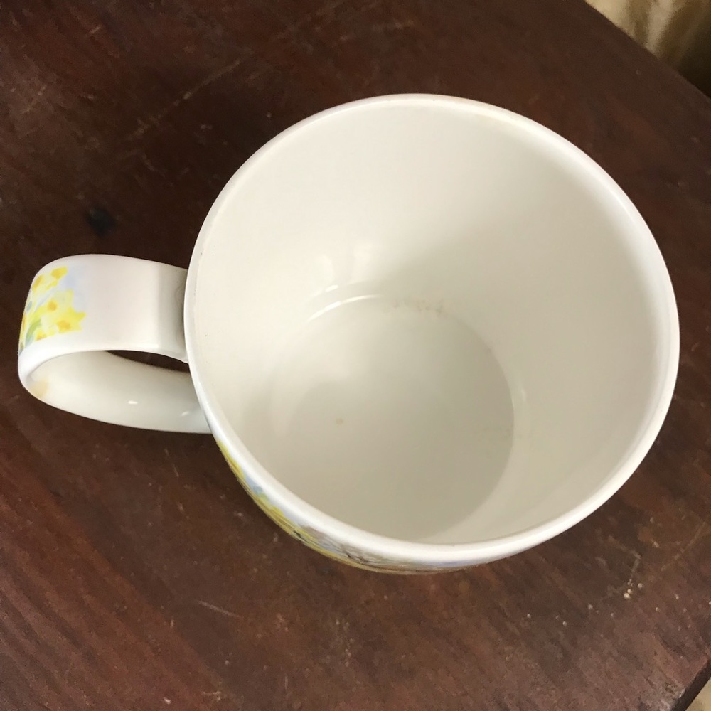 Vintage Hudson Middleton Tabby Cat and Daffodils Coffee Mug - Picture 3 of 4